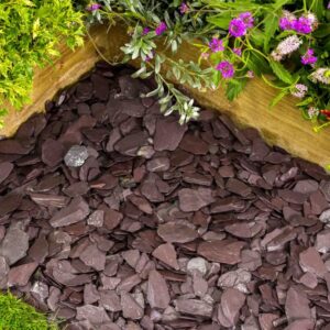 Welsh Plum Slate Chippings 40mm Bulk Bag (850kg): Aggregates for Garde