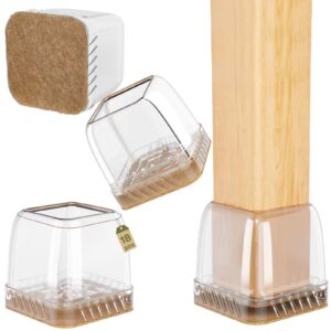 Euqvunn 18pcs Square Chair Leg Floor Protectors