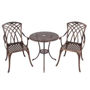 VONLUCE Bistro Table and Chairs Set 2