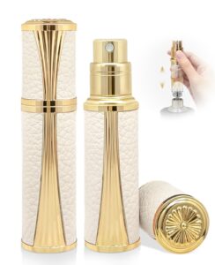 ASADAYS Perfume Atomiser - New Shell - Travel Bottle Refillable Bottom Spray Bottle Mini Size Luxury Fashion Shiny 5ml Filled Leakproof Portable Airplane (Classic