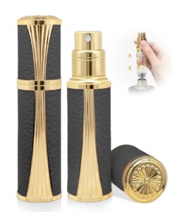ASADAYS Perfume Atomiser - New Shell - Travel Bottle Refillable Bottom Spray Bottle Mini Size Luxury Fashion Shiny 5ml Filled Leakproof Portable Airplane (Classic