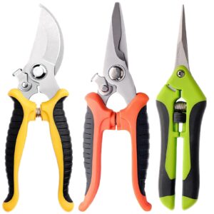 3 Piece Set Secateurs & Pruning Scissors
