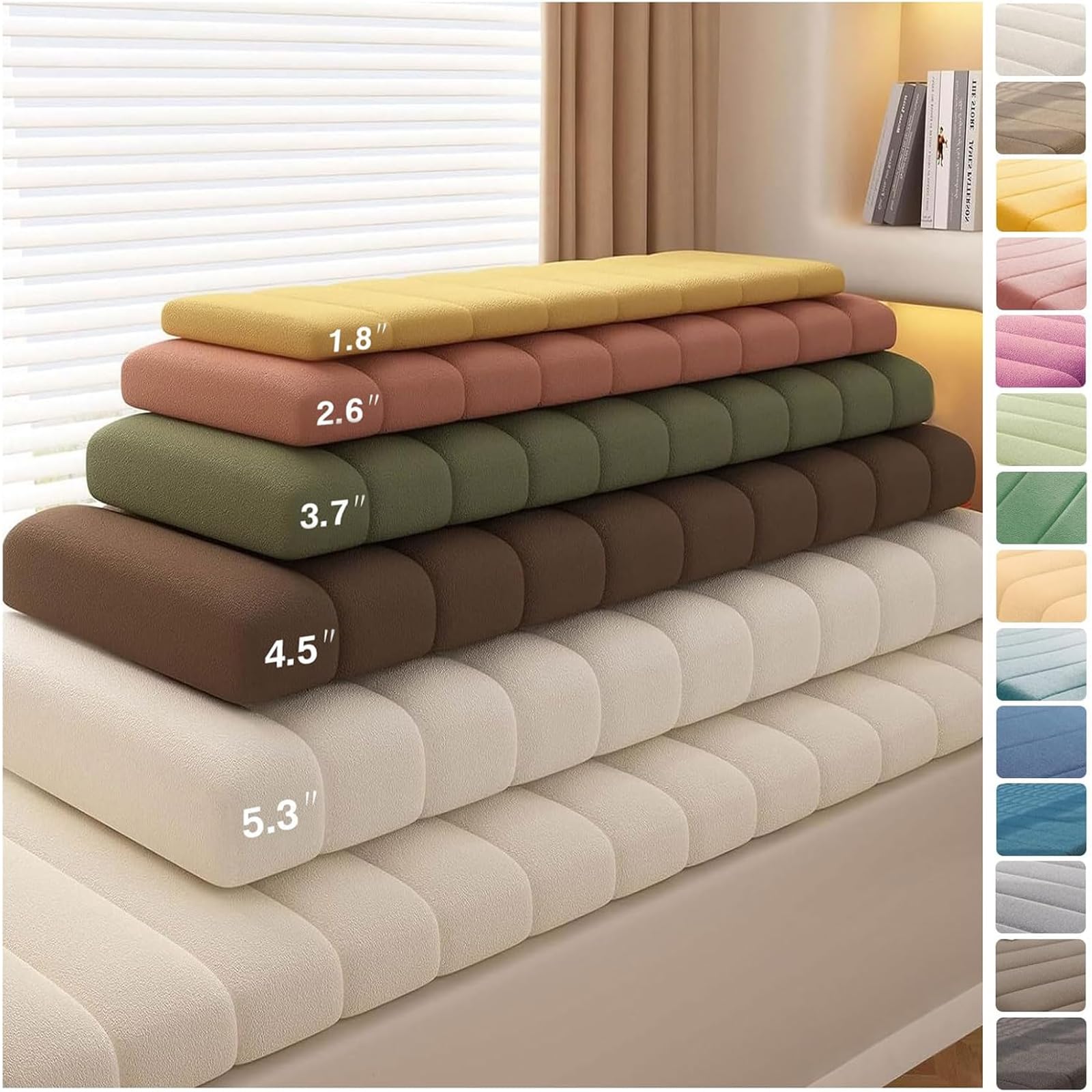 SBDZSWJ Custom Window Seat Cushions Indoor All Season