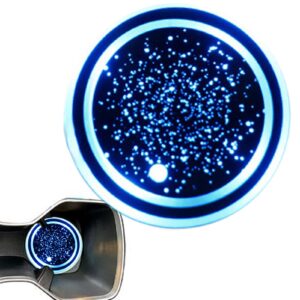 Light up Car Cup Coasters | Non-Slip Car Coaster Cup Mat LED Lighted - Insert Coaster Cup Mat for Drink 7 Colors Changing for Caravan