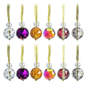 12pcs Crystal Faceted Ball Beads Set