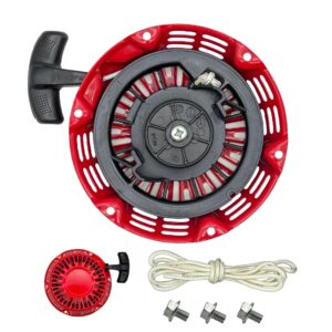YGQ GX160 Pull Start Assembly with Recoil Starter Rope for Honda GX200 GX120 Pull Cord Replacement Red 28400-ZH8-023ZB 28400-Z0T-003ZB 28400-Z4M-305ZB