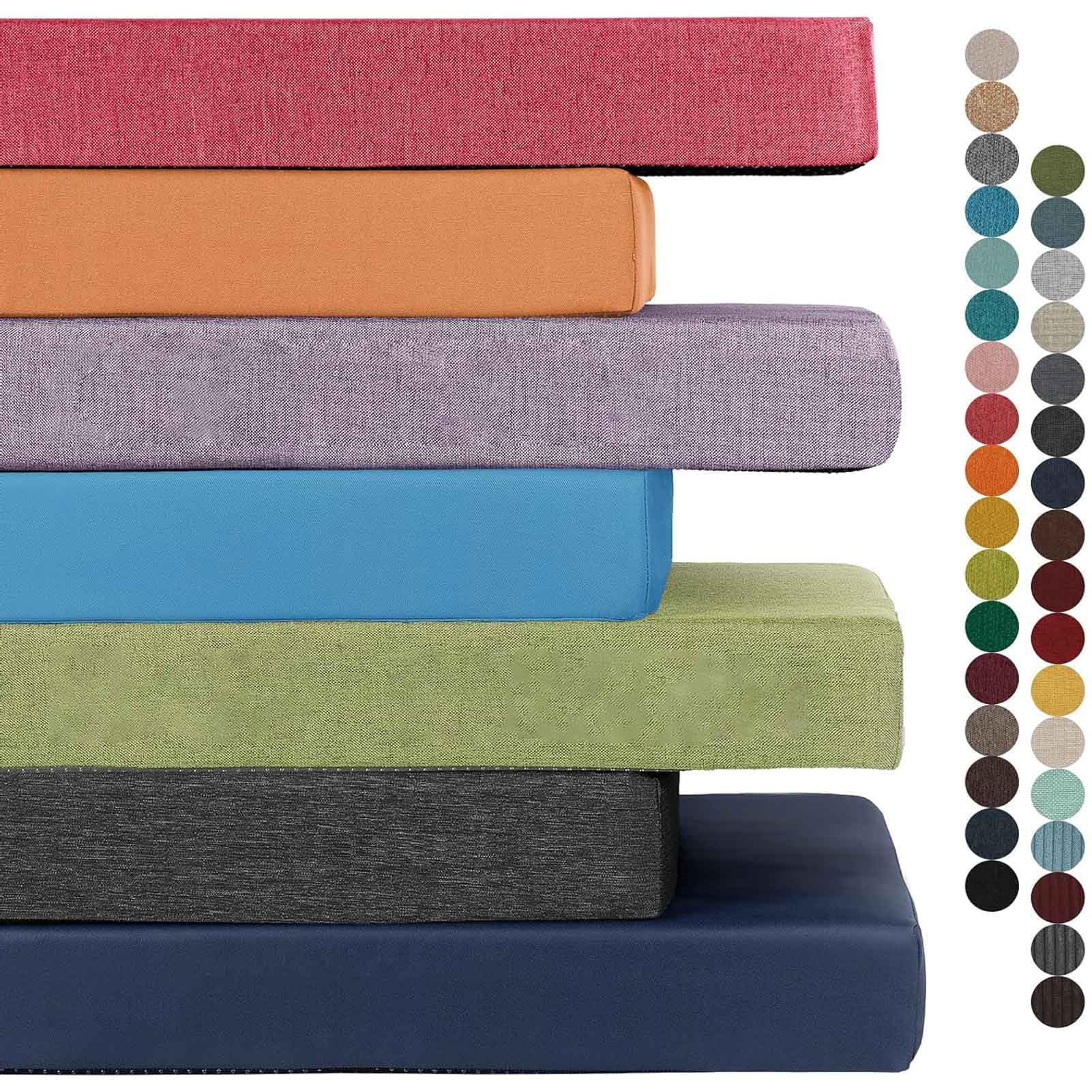 ZHUIYUAN Custom Bench Cushion Custom Cushions Size Bay Window Seat Cushion for Indoor Furniture with Non-Slip Bottom