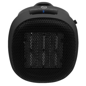 Russell Hobbs RHPH7001 700W Compact Portable Black Ceramic Plug in Fan Heater in Black with 2 Heat Settings & Overheat Protection