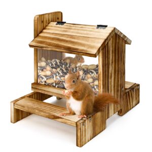 Wooden Squirrel Feeder