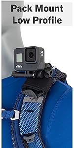 stuntman pack mount low profile back pack shoulder strap mount for action cameras
