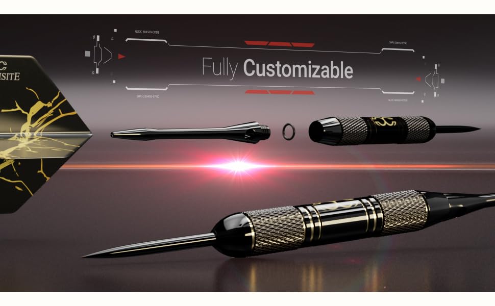 CC-Exquisite Professional Steel Tip Darts 44-Piece Set
