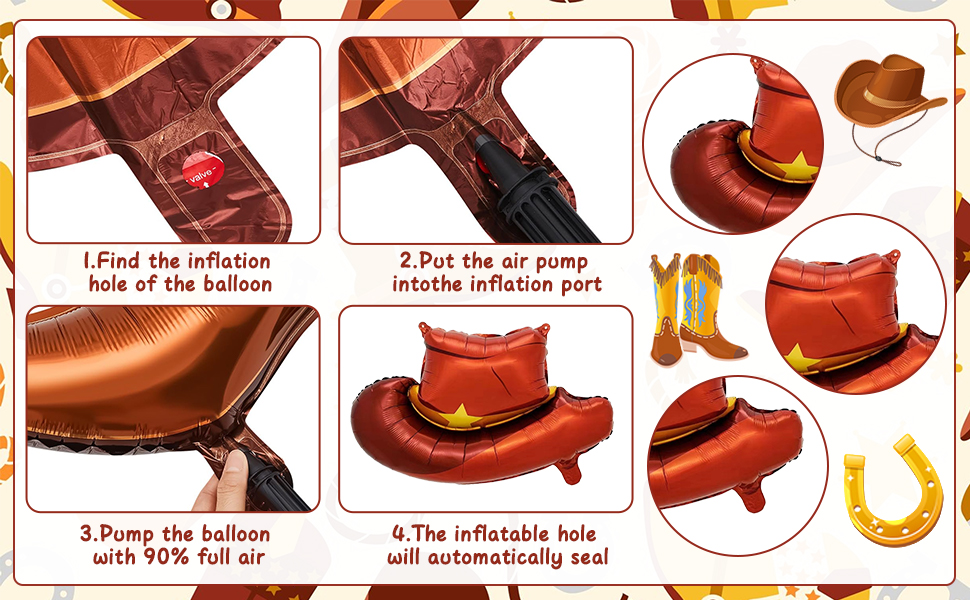 Cowboy Party Balloons