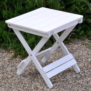 MEILEWLE Wooden Folding Outdoor Side Table