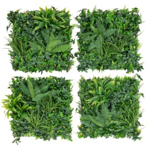 COSTWAY 4PCS Artificial Boxwood Topiary Wall Panels