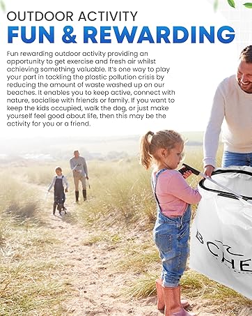 BCHEE Reusable Litter Picking Bags | Pack of 3 | Extra Large 100 cm x 60 cm | Recycled & Recyclab...