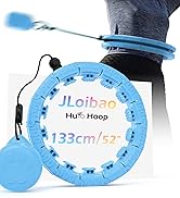 JLoibao Weighted Hula Circle Hoop for Adults With Sweat Weight Ball, Infinity Fitness Hoop Plus Size
