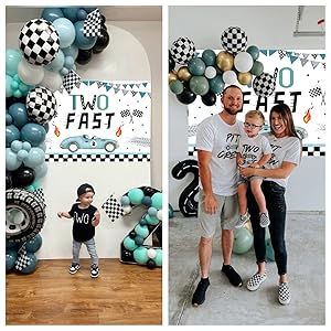 two fast birthday decorations