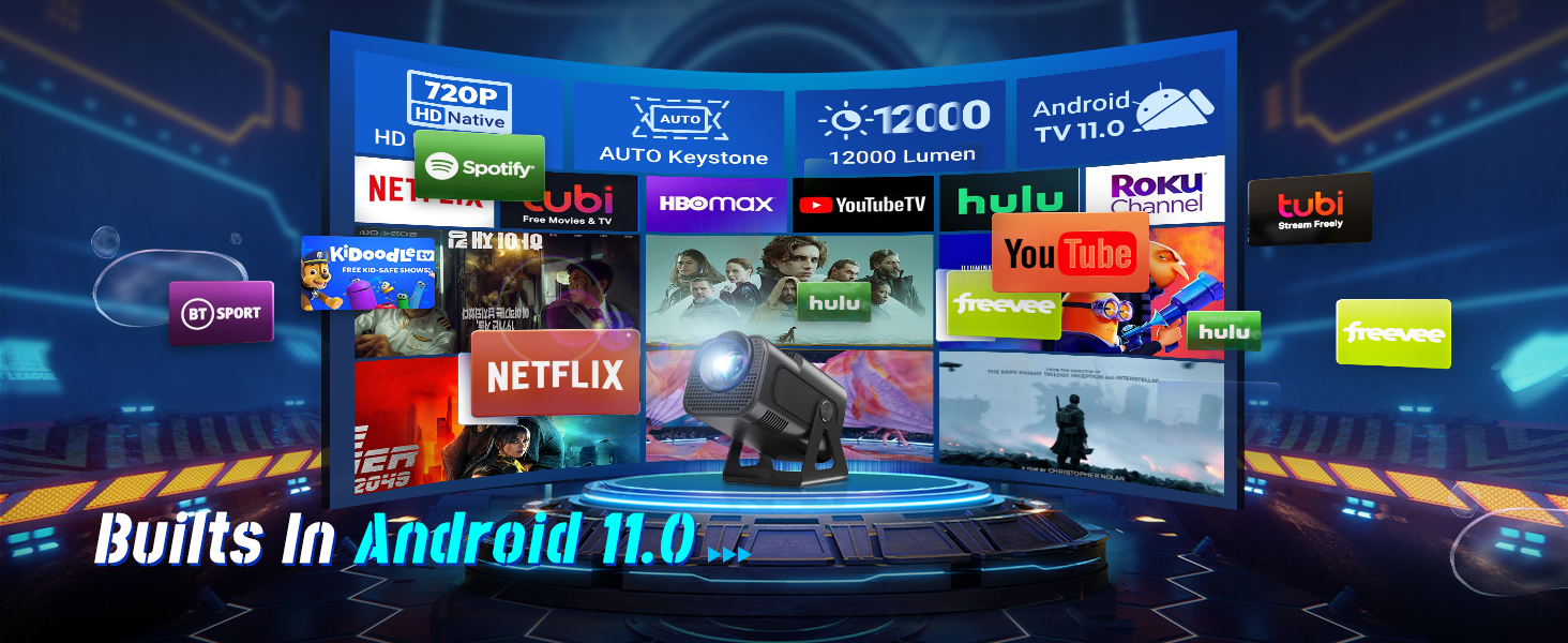 XGODY Gimbal5 mini Portable Smart Projector