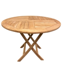 BrackenStyle Outdoor Furniture Alma Teak Round Dining Table 100cm