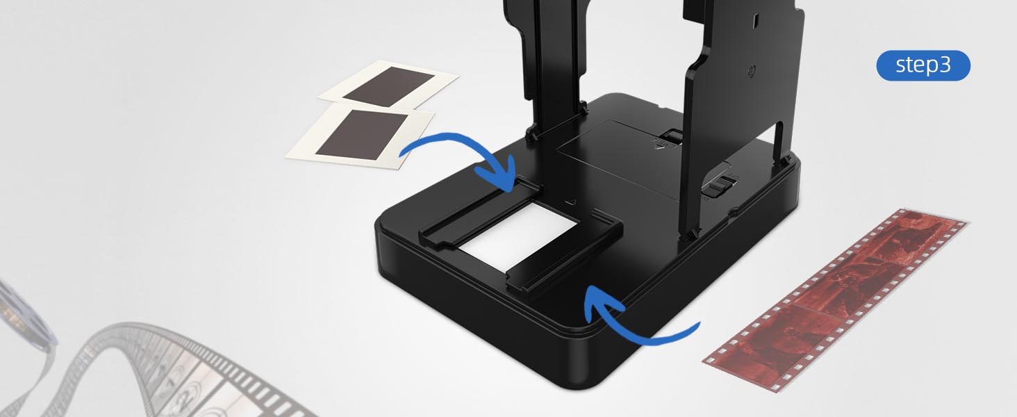 Insert a slide or negative