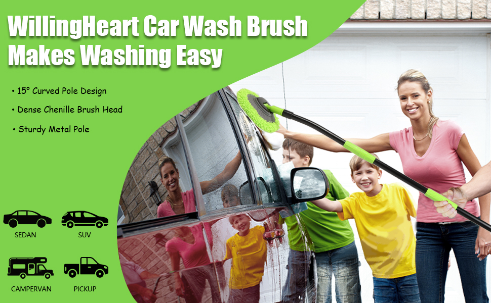 curved car cleaning brush