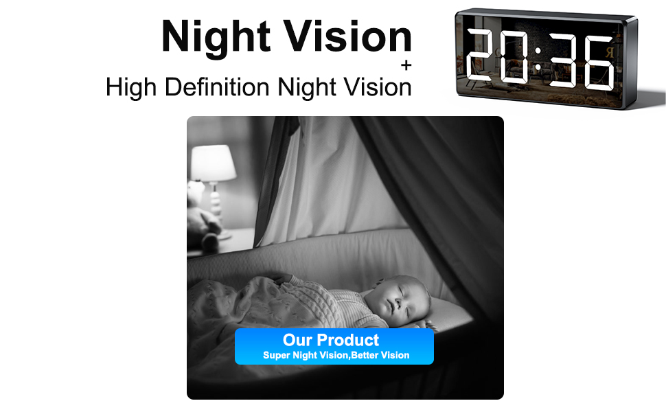 4K HD WiFi Hidden Camera Clock