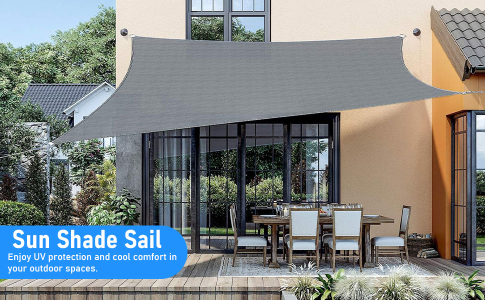 Sun Shade Sail 4m x 5m Outdoor Sunscreen Awning Canopy 95% UV Block Waterproof