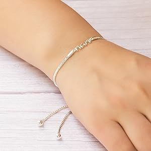 Silver Plated Nan Bracelet Created with Zircondia Crystals