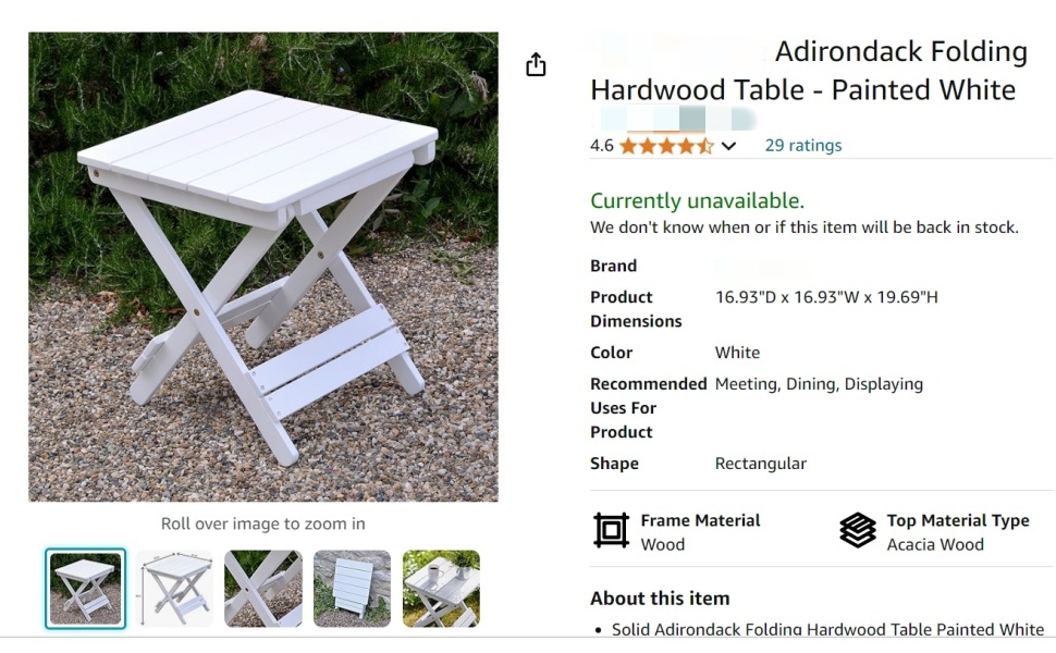 Adirondack Table