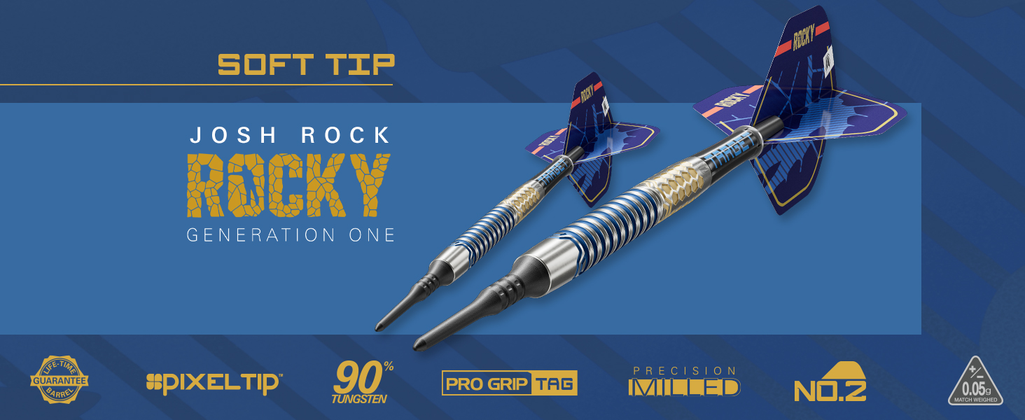 Target Darts Josh Rock G1 Steel Tip Swiss Point 90% Darts Generation 1 Rocky