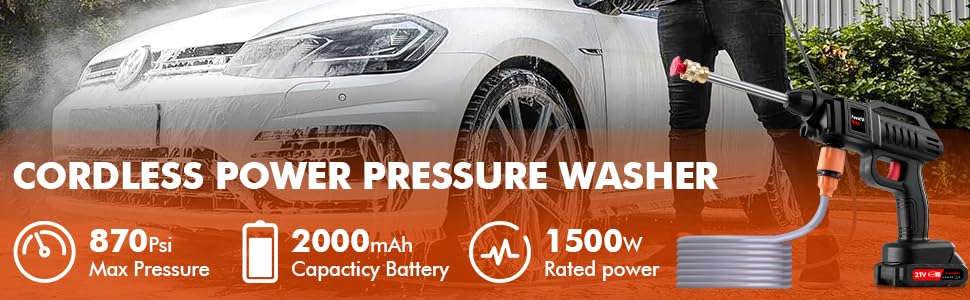 21V Cordless Pressure Washer