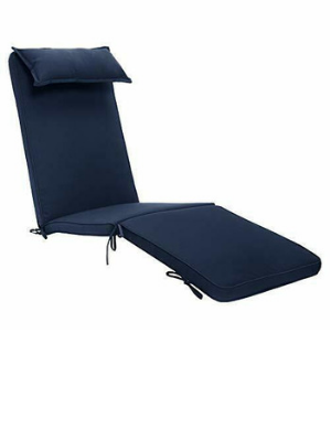 Steamer Chair High Back Fabric Cushion with Detachable Head Rest