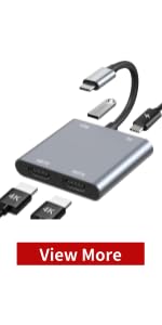 USB C to Dual HDMI Adapter