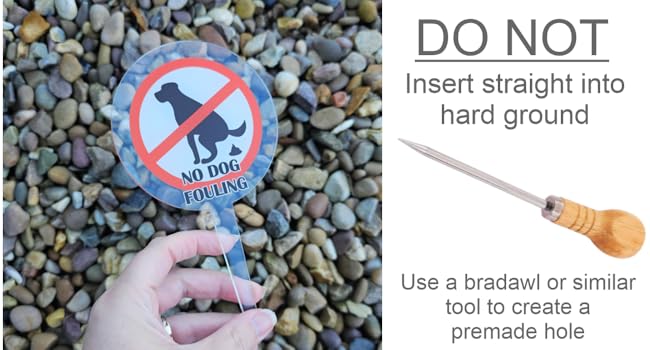 showing the sign in grass