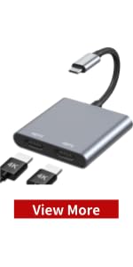 USB C to Dual HDMI Adapter