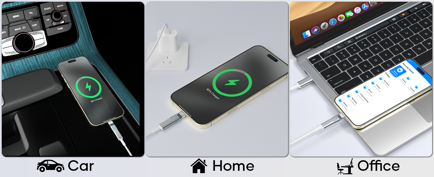 Lightning Female to USB Type C Male Adapter
