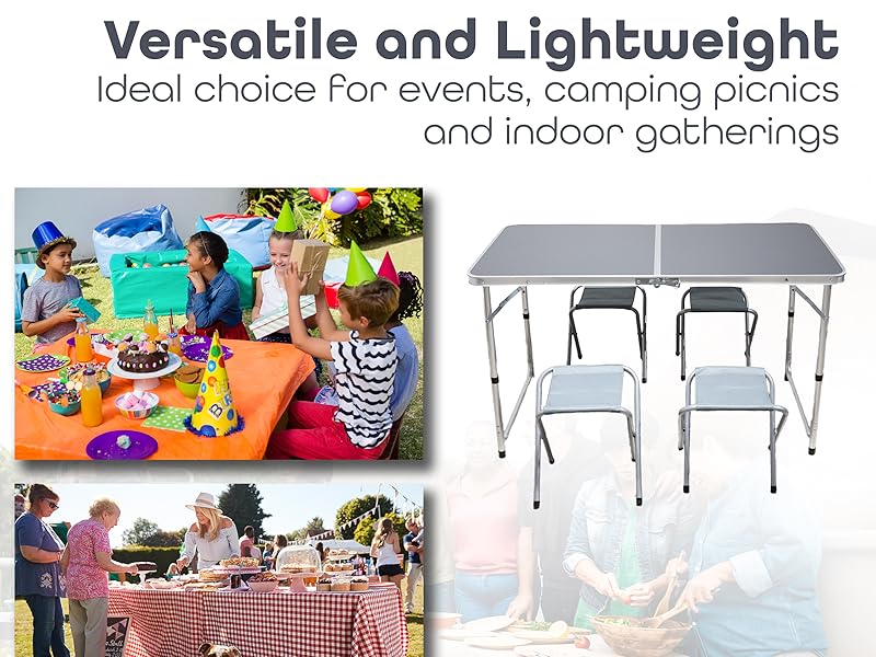 camping chair and table set,foldable outdoor table and chairs,fold up table and chairs set 4