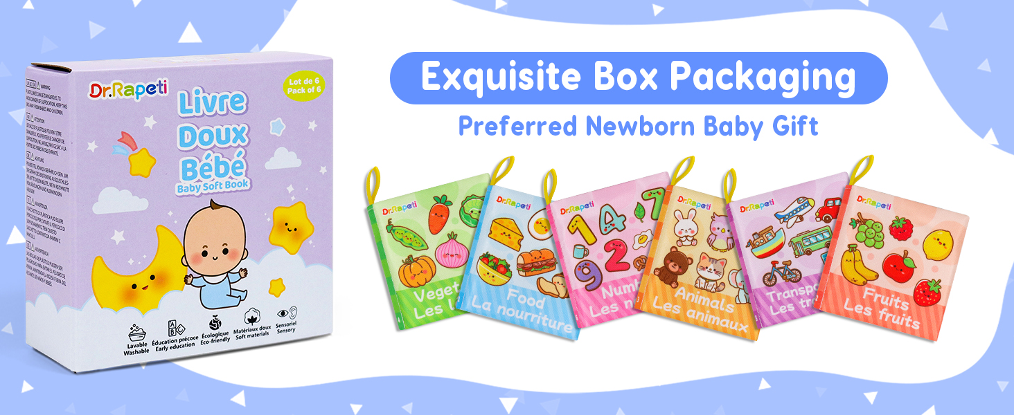 6 pack English-French soft book