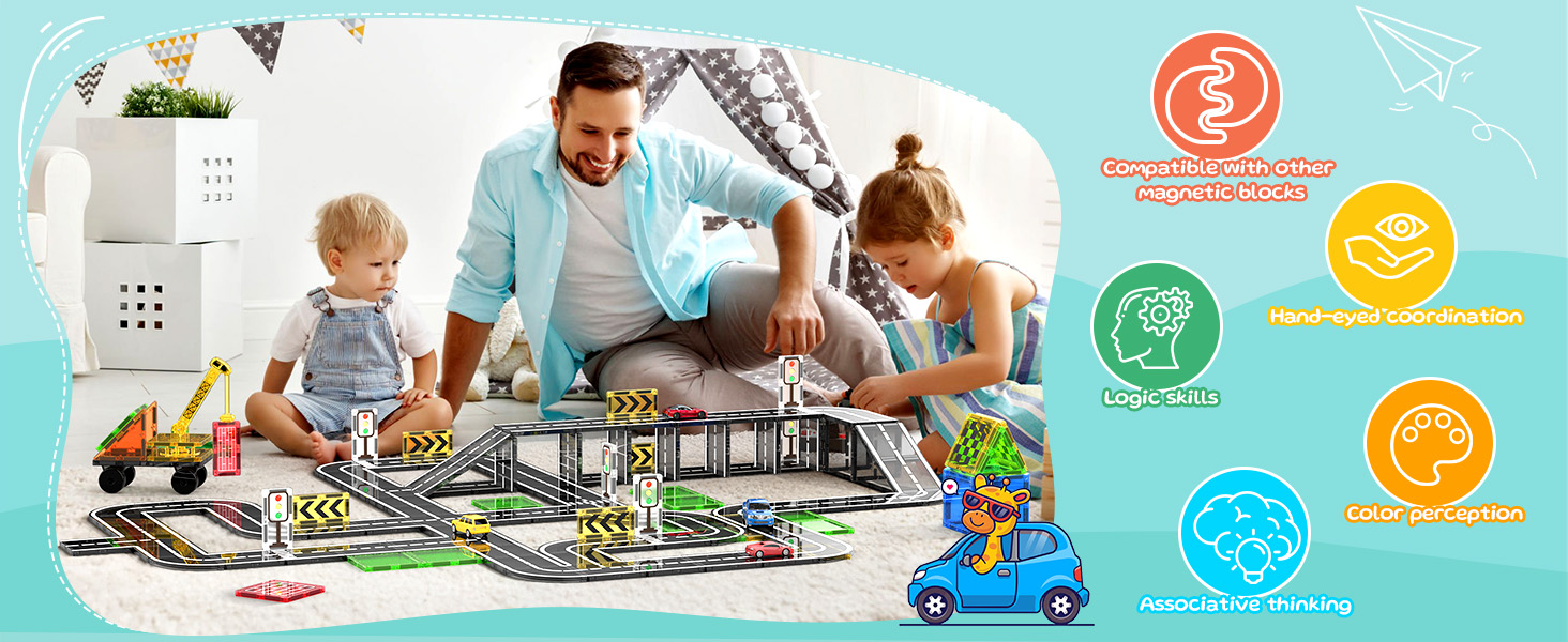 Magnetic building tiles