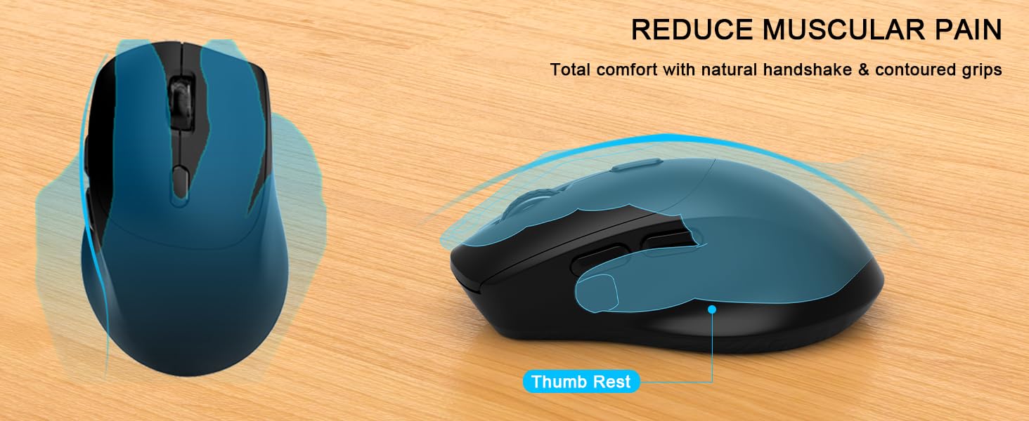 Wireless Keyboard and Mouse Set, Wrist Rest, Mobile Phone Holder, Batteries Included