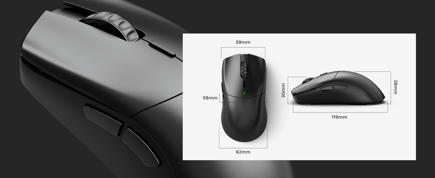 Glorious Series 2 PRO Wireless Gaming Mouse, Super Light, 8K Wireless Polling, Optical, Esports