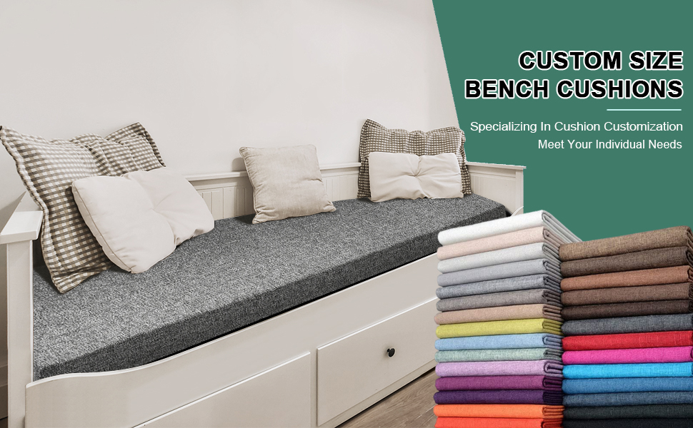 Custom Size Bench Cushions