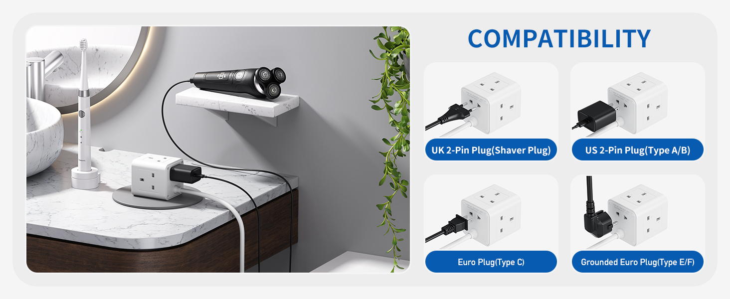 UK to European Plug Adapter