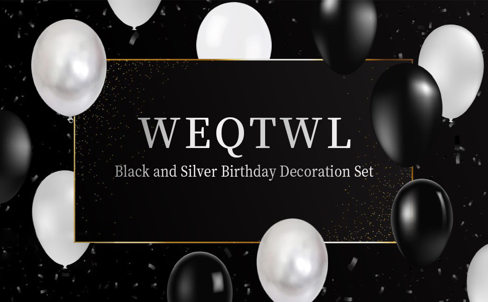 Black and Silver Birthday Decorations