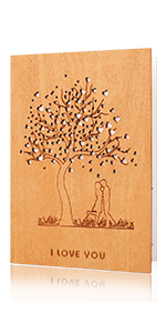 love greeting card wooden