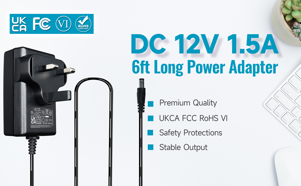 12V 1.5A POWER SUPPLY ADAPTER