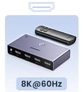 UGREEN HDMI Switch 5 in 1 Out, HDMI Splitter 4K@60Hz with Remote, 5 Port HDMI 2.0 Switcher Suppor...