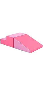 COSTWAY Toddler Climb and Crawl Foam Play Set, Children's Stairs and Ramp Software Activity Toys,...