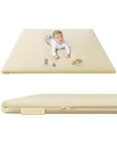 COMOMY Vegan Leather Baby Play Mats for Floor