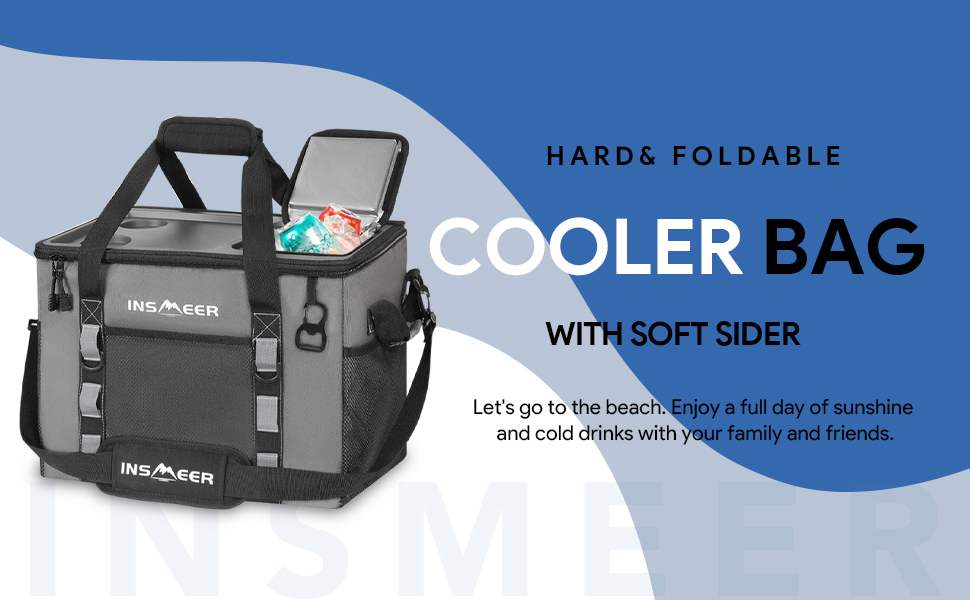 cooler bag cool bag cool box large cool bag 40L with hard shell 70 cans Insulated collapsible